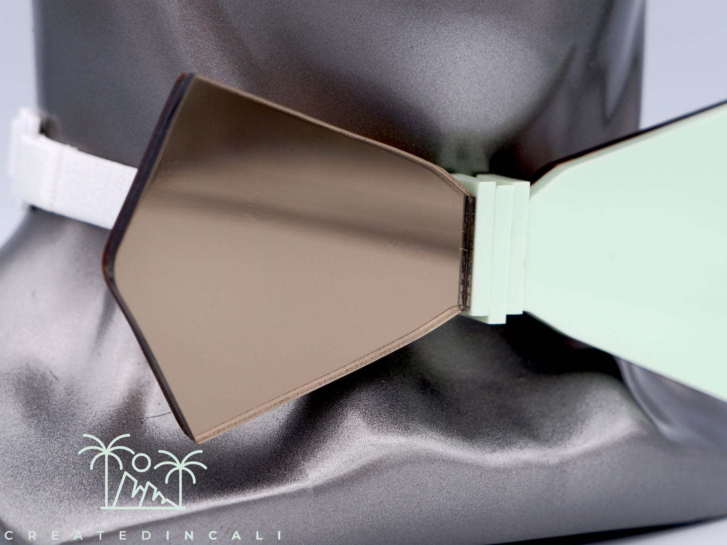 Pistachio & Bronze Side Mirror | Modern