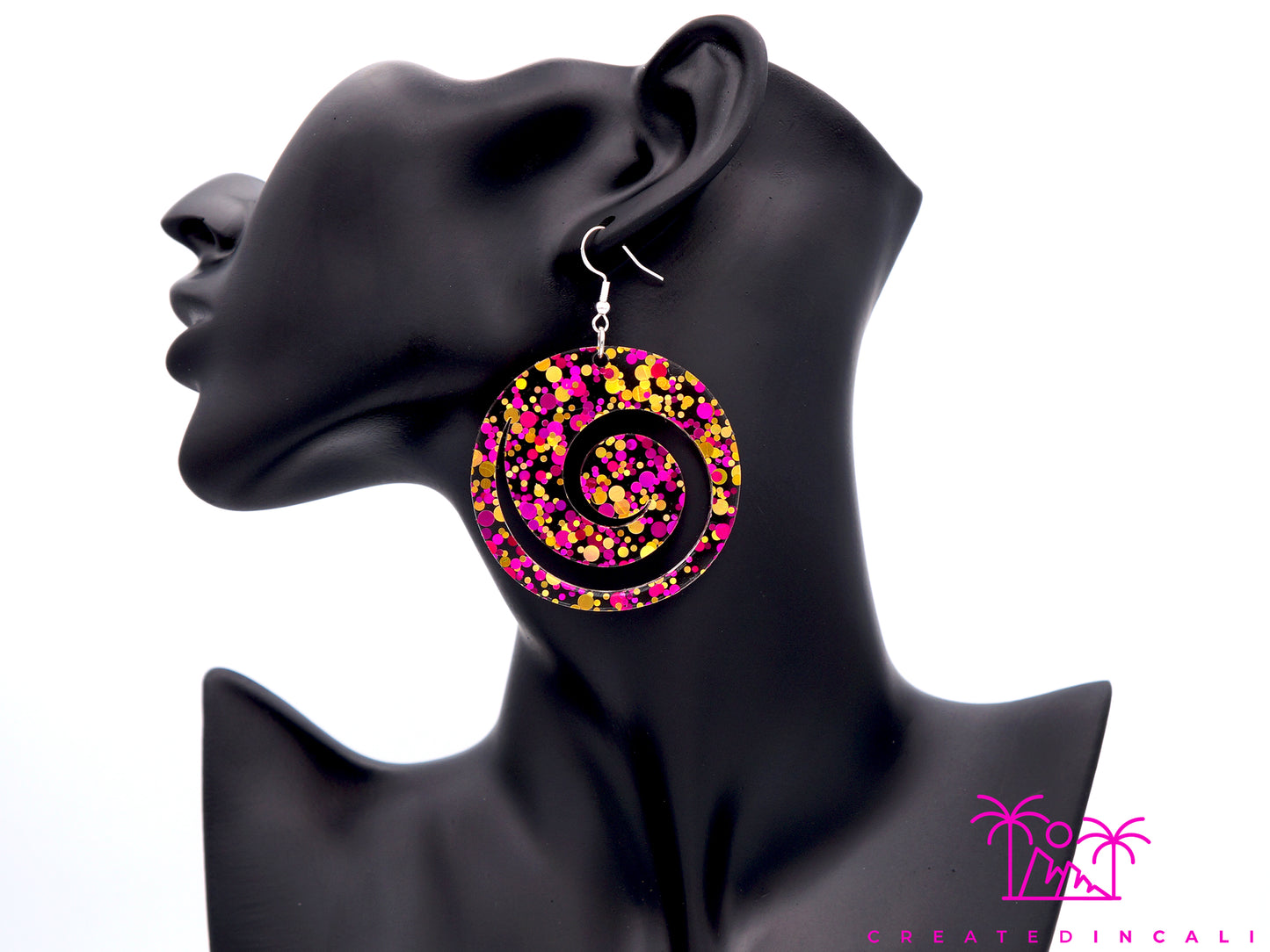 Round Wave | Pink & Yellow Glitz
