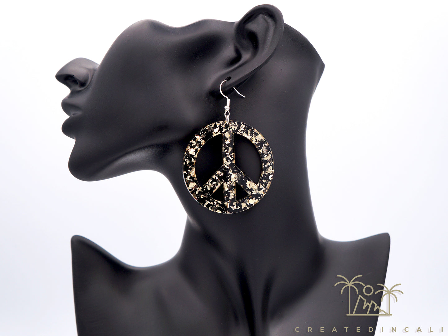 Peace | Black with Gold Flakes