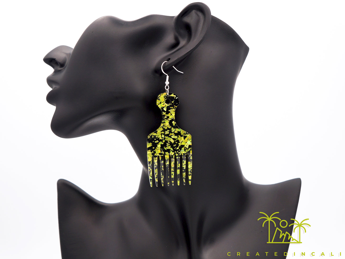 Natty | Black with Lime Flakes