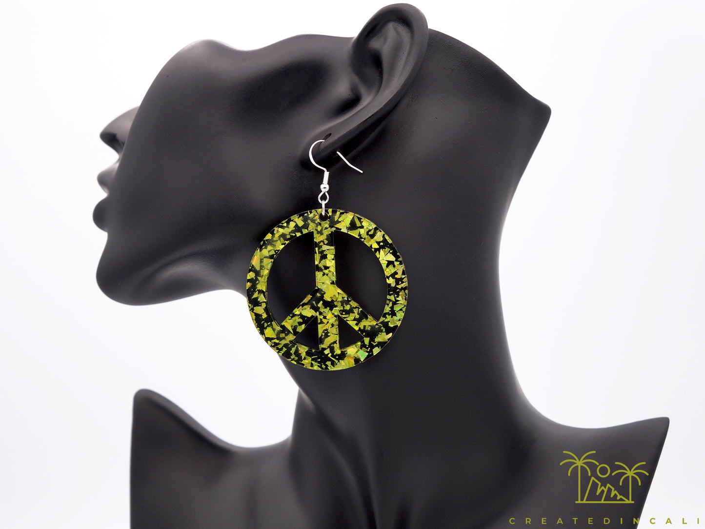 Peace | Black with Lime Flakes