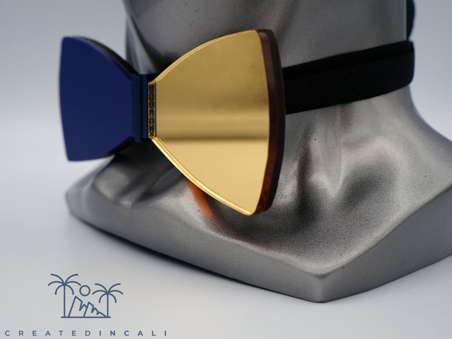 Navy & Gold Side Mirror | Classic