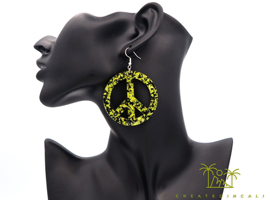 Peace | Black with Lime Flakes